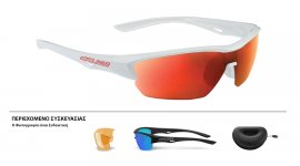 ΓΥΑΛΙΑ SALICE 011RW WHITE-RED ΜΕ ΦΑΚΟΥΣ Hydro Rainbow red + ΔΩΡΟ Extra Φακοί